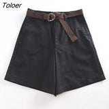 Summer Leisure Thin Shorts for Women Loose S-XXL Wide Leg Shorts with High Waist Female A-line Short Feminino 4