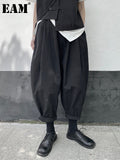 High Elastic Waist Black Brief Casual Long Pants New Loose Fit Trousers Women Fashion Tide Spring Autumn 2023