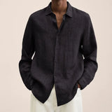 Explosion Autumn Long Sleeve V-Neck Loose Button Cotton Shirt Shirt