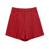 Fall 2024 New Women's Casual Linen Blend Vest Vest Shorts Set W085 8291-Outfit