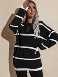 Spring Striped Pullover Loose