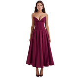 2025 Women's Dress Sexy Hottie Sleeveless Long Solid Corset Dress Dress