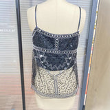 Women's New Sexy Butterfly Print Blouse V-Neckless Small