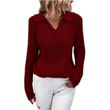 2025 New Sweater Collar Collar Knitted Sweater