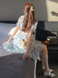 Summer Dresses Women 2022 Short Sleeve Casual Backless Mini Dress Female Outwear Beach One Piece Dress Korean