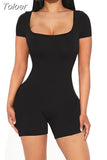 Skinny Yoga Jumpsuit Solid Color Long Sleeves Ribbed Bodysuit Casual Gym Fitness Running One Piece Overalls