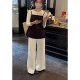 Simple High-End Small-Scale Shirt Sling Women 2025 Spring Wearing Casual Pants Fashion Two