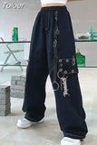 New Y2k Harajuku Women's Trousers Japanese pattern hip hop pants for women wide leg pant men jogger casual Oversize