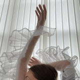 Solid Color Mesh Transparent Over Finger Fashion