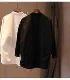 Women's Shirt Fashion Woman Blouses Print Flower Korean Vintage Blusas Female Elegant White Shirts Long Sleeve Tops