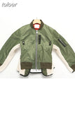 Patchwork Colorblcok Jacket For Women Stand Collar Long Sleeve Cotton Coats Female Winter Clothing 2023 Style