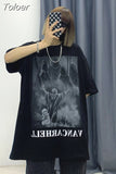 Hip Hop Streetwear Oversized t-shirt Anime t shirt Street High street Y2k Summer Half sleeve Cotton Tops Women's
