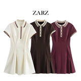 Homemade New Women's Classic Fashion Clamming Threaded Dress 2180