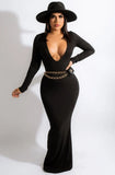 Party Sexy Deep-V Knit Long