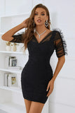 Spliced Mesh Mini Bodycon