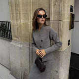 Autumn New Women's Fashion Simple Knitted Double Coat +