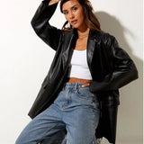 Leather Blazer-Outfit