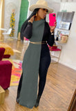 Toloer Turtleneck Side Slit Long Sweater Top 102-1-Outfit