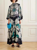 Summer Printed Seven-Sleeve Collared