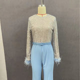 Fashion Feather Splicing