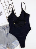Toloer Single Swimsuit 2023 Outer Single Bikini Solid Color Ladies One Piece B534Q-Outfit