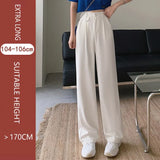 Spring Summer Korean Wide Leg Women's Pants High Waist Saggy Loose Casual Elegant Solid Suits Pants Women Extended