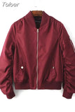 Philosophy Autumn Winter Long Sleeved Pilot Jackets Women Basic All-match Coat Female Bomber Jacket Lady Flight