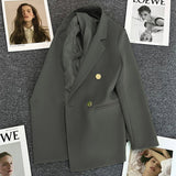 Toloer Fried Street Small Suit Jacket Female 2024 Spring And Autumn New Korean Version Web Celebrity Temperament Small Casual Suit-Outfit