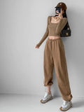 Sweatpants Women Cotton Gray Summer 2022 Oversize Woman Jogging Wide Leg Green Women's Jogger Streetwear Pants
