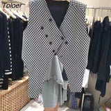 Women Asymmetric All-match Double Breasted Chic Spring New Popular Design Outwear College Vintage Leisure Korean