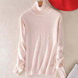 Sweater Women Turtleneck 2021 Winter White Women's Turtleneck Ladies Cashmere Sweater Pullover Female Women