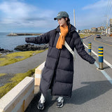 Cotton Clothes Female 2023 New Korean Version Loose Winter High Collar Long East Gate Over The Knee Down Cotton-Padded Jacket Coat-Outfit