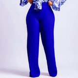 Women's 2025 New Fashion Temperament Tongle Casual Large-Legged Trousers African