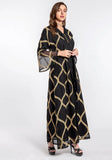 Plaid Print Belted Muslim
