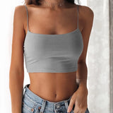 Fashion Womens Summer Camis Tanks Tops Sleeveless Cotton Bustier Unpadded Bandeau Bra Vest Crop Top Seamless Bralette