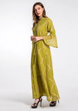 Plaid Print Belted Muslim