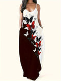 New Summer Cool Sling Dress Print Temperament Street Large-Size Dress