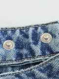 Fashion Women's Jacket Long Sleeve Patchwork Collarless Single Button Hollow Out Denim Short Tops Spring 2023 New