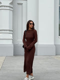 Hot Knitted Hollow Skirt + Vest Skirt Set Women's Soft Knitted Burqa Holiday