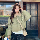 This Year's Popular Hot Style Winter Coat Female Retro Stitching Down Cotton-Padded Jacket Small Short Cotton-Padded Jacket Jacket Tide-Outfit