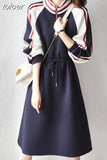 Dresses for Women Simple Temperament Jupe Y2k Clothes 2023 Vestidos De Mujer Zipper Stand Neck Loose Casual Dress