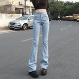 High Waist Loose Comfortable Jeans For Women Wide Leg Pants Elastic Fashion Boyfriend Style Denim Pants Trousers Lady