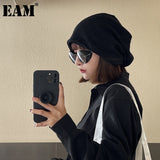Women Black Brief Casual Fishermen Hat New Round Dome Temperament Fashion Tide All-match Spring Autumn 2023