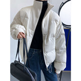 Women's Stand Collar Short Down Jacket For Women 90% White Duck Down
