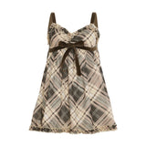 Print Bow Tie Sling Sling Sexy Babes Lace Spliced