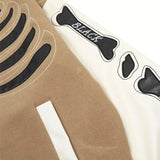 Skeleton Graphic Oversized Varsity Jacket-Outfit