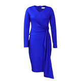 Women's Autumn Fashion Large-Size V-Neck Long-Sleeved Temperament Pencil Skirt