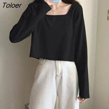 Sleeve T-shirts for Women 4 Colors Spring Clothes Tops Mujer Tender Casual Streetwear Korean All-match Females New 2022