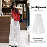 Wide-Legged Casual Trousers Women's New Summer Thin Small Loose Display Thin High-Waisted Sweater Straight