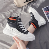 Women Sneakers Designer Brand Women's Shoes Autumn Winter New Leather Booties High-top White Wedges Platform Shoes